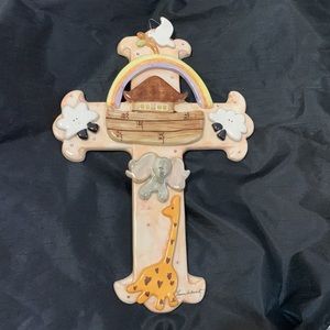 Cross nursery Wall Decor - Noah’s Ark 12.5”long and 9” wide